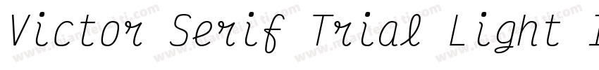 Victor Serif Trial Light Italic字体转换